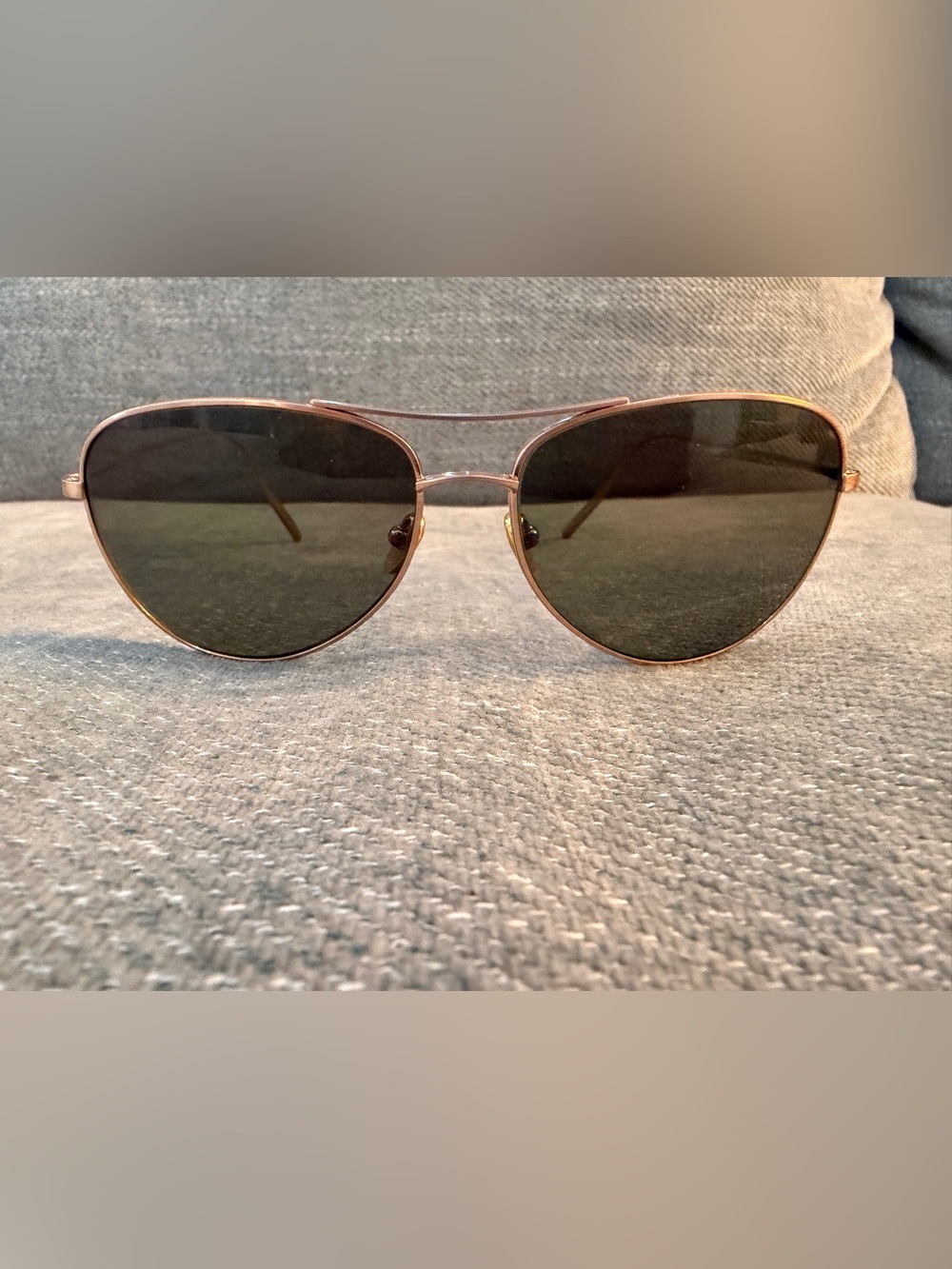 SALT. McKean Titanium Polarized Rose Gold Aviator Sunglasses Flawless + Case
